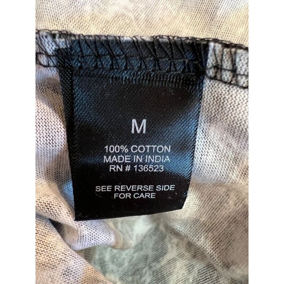 Brooklyn Cloth Side Zip T-Shirt Mens Black White Textured Sleeves Crew Neck Med - Picture 12 of 14